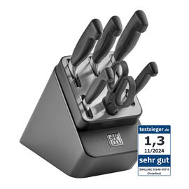 7-tlg, Selbstschärfender Messerblock, Anthrazit