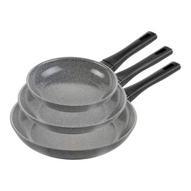 Stekpanneset 3 delar, Aluminum, Titanförstärkt keramisk non-stick-beläggning