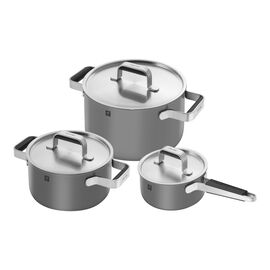 Pots and pans set, 6-pc, 18/10 Stainless Steel