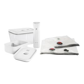 Conjunto inicial a vácuo, sortido / Vidro, tamanho L/Recipiente, tamanho M, 7-pçs, Branco